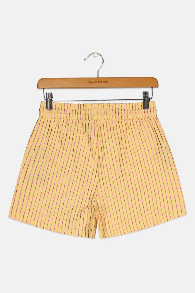 CONVERSE Kids Girl Brand Logo Shorts, Yellow - Image 2